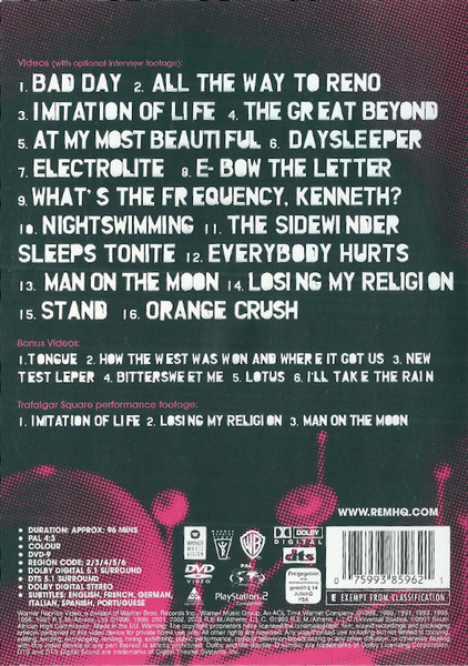 R.E.M. - In View: The Best Of R.E.M. 1988-2003 | Warner Reprise Video (7599 38596-2) - 2 R.E.M. - In View: The Best Of R.E.M. 1988-2003 | Warner Reprise Video (7599 38596-2) - 2