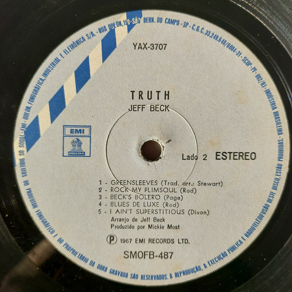 Jeff Beck - Truth | Odeon (SMOFB 487) - 3