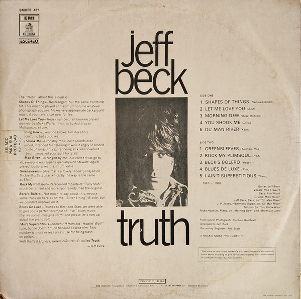 Jeff Beck - Truth | Odeon (SMOFB 487) - 2