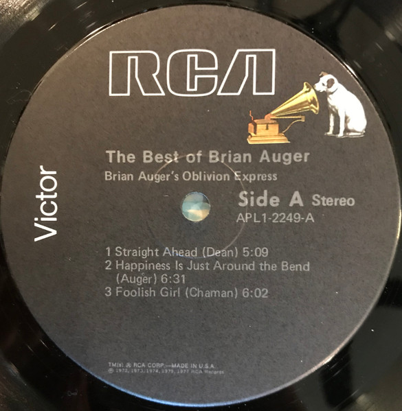 Brian Auger - The Best Of Brian Auger | RCA Victor (APL1-2249) - 3