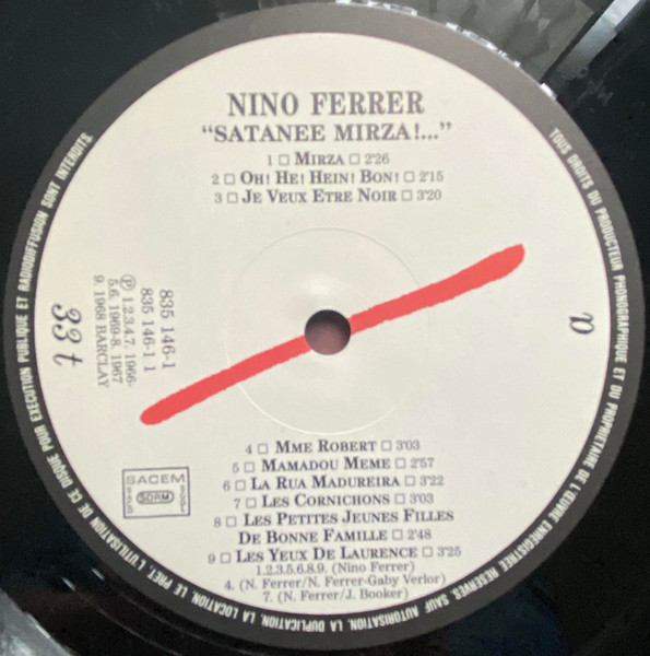 Nino Ferrer - Satanée Mirza !... | Barclay (835 146-1) - 3