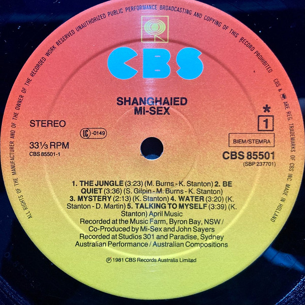 Mi-Sex - Shanghaied | CBS (85501) - 2