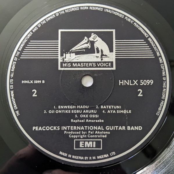 Peacocks Guitar Band - Ejiogu | His Master's Voice (HNLX 5099) - 4 Peacocks Guitar Band - Ejiogu | His Master's Voice (HNLX 5099) - 4