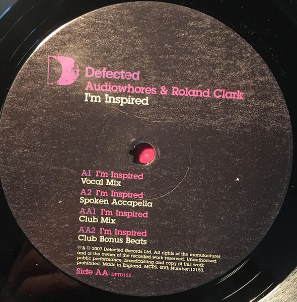 Audiowhores & Roland Clark - I'm Inspired | Defected (DFTD152) - 4