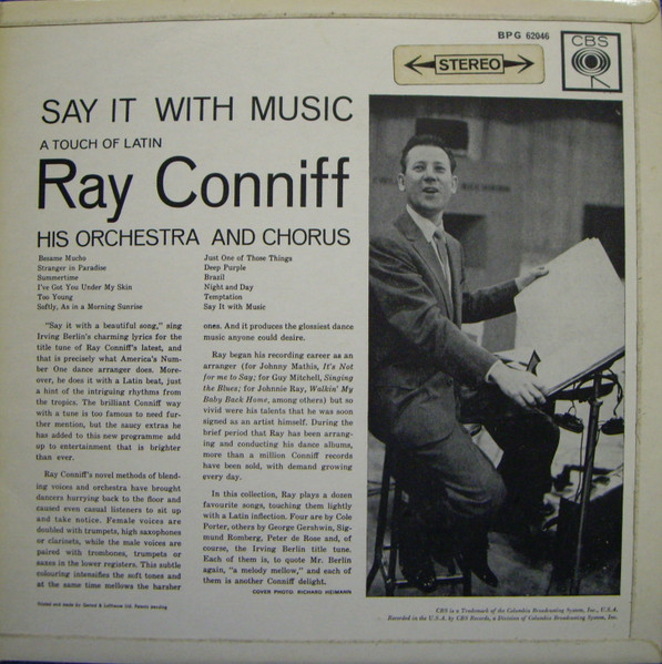 Ray Conniff - Say It With Music (A Touch Of Latin) | CBS (BPG 62046) - 2