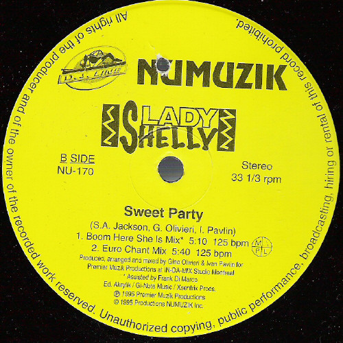Lady Shelly - Sweet Party | Numuzik Inc. (NU-170) - 2 Lady Shelly - Sweet Party | Numuzik Inc. (NU-170) - 2