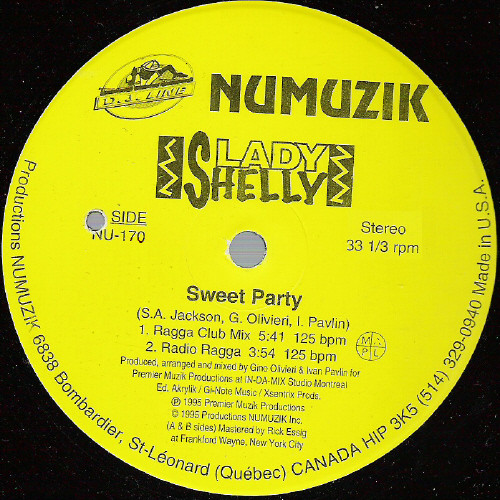 Lady Shelly - Sweet Party | Numuzik Inc. (NU-170)