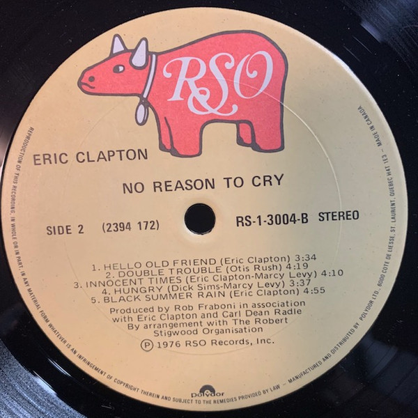 Eric Clapton - No Reason To Cry | RSO (RS-1-3004) - 4 Eric Clapton - No Reason To Cry | RSO (RS-1-3004) - 4