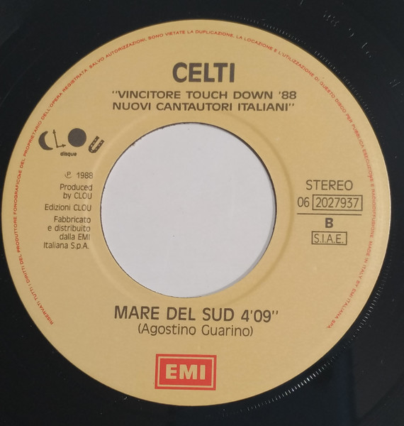 Agostino Celti - Niente Più / Mare Del Sud | EMI (06 2027937) - 3
