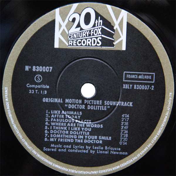 Leslie Bricusse - Doctor Dolittle Original Motion Picture Soundtrack | 20th Century Fox Records (830007) - 4 Leslie Bricusse - Doctor Dolittle Original Motion Picture Soundtrack | 20th Century Fox Records (830007) - 4