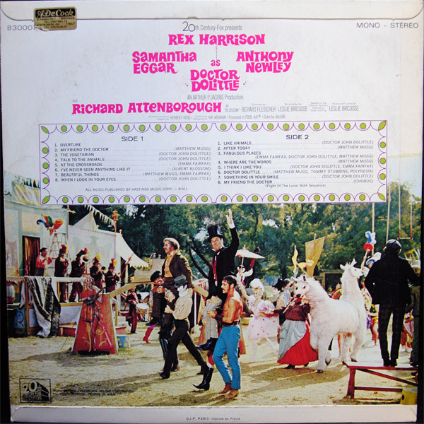 Leslie Bricusse - Doctor Dolittle Original Motion Picture Soundtrack | 20th Century Fox Records (830007) - 2 Leslie Bricusse - Doctor Dolittle Original Motion Picture Soundtrack | 20th Century Fox Records (830007) - 2