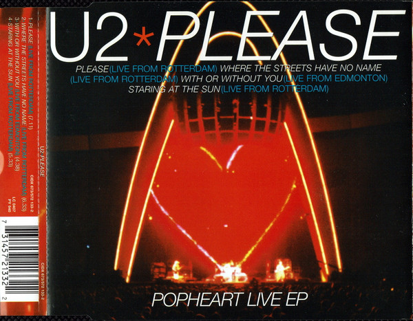 U2 - Please (Popheart Live EP) | Island Records (CIDX 673) - main
