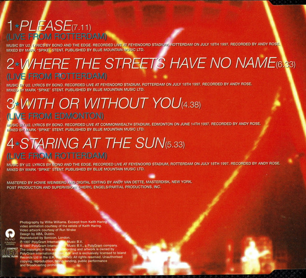 U2 - Please (Popheart Live EP) | Island Records (CIDX 673) - 2