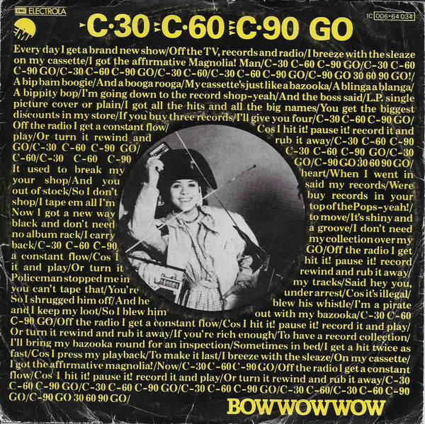 Bow Wow Wow - C·30 C·60 C·90 Go | EMI (1C 006-64 034) - main