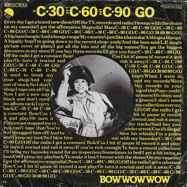 Bow Wow Wow - C·30 C·60 C·90 Go | EMI (1C 006-64 034) - 2