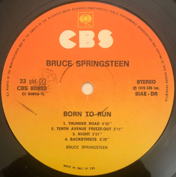 Bruce Springsteen - Born To Run | CBS (CBS 80959) - 3 Bruce Springsteen - Born To Run | CBS (CBS 80959) - 3