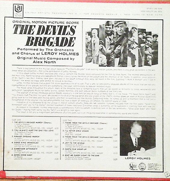 Alex North / Leroy Holmes - The Devil's Brigade (Original Motion Picture Score) | United Artists Records (UAS 6654) - 2