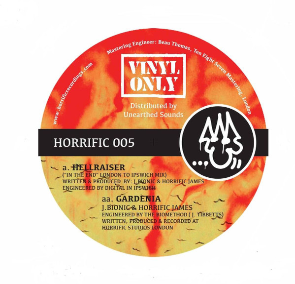 Digital , J.Bionic & Horrific James - Hellraiser / Gardenia | Horrific Recordings (HORRIFIC 005) - 2 Digital , J.Bionic & Horrific James - Hellraiser / Gardenia | Horrific Recordings (HORRIFIC 005) - 2