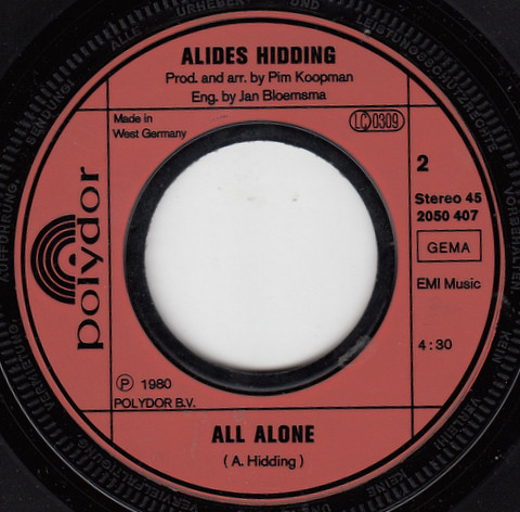 Alides Hidding - Hollywood Seven | Polydor (2050 407) - 3