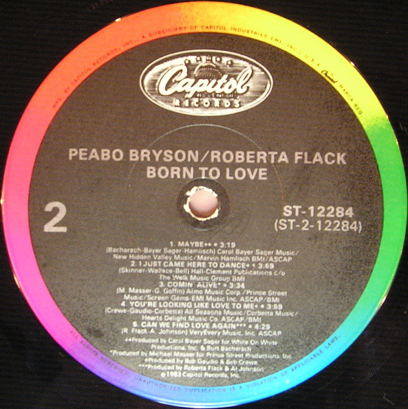 Peabo Bryson & Roberta Flack - Born To Love | Capitol Records (ST-12284) - 4 Peabo Bryson & Roberta Flack - Born To Love | Capitol Records (ST-12284) - 4