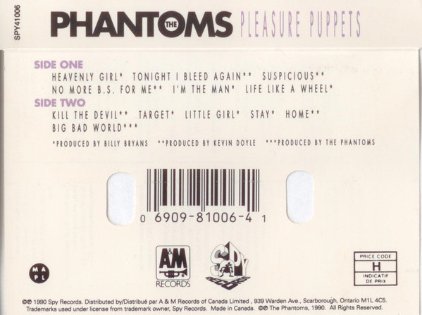 The Phantoms - Pleasure Puppets | Spy Records (SPY41006) - 2 The Phantoms - Pleasure Puppets | Spy Records (SPY41006) - 2