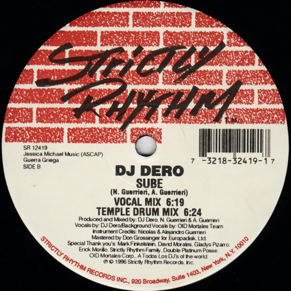 DJ Dero - Sube | Strictly Rhythm (SR 12419) - 3 DJ Dero - Sube | Strictly Rhythm (SR 12419) - 3