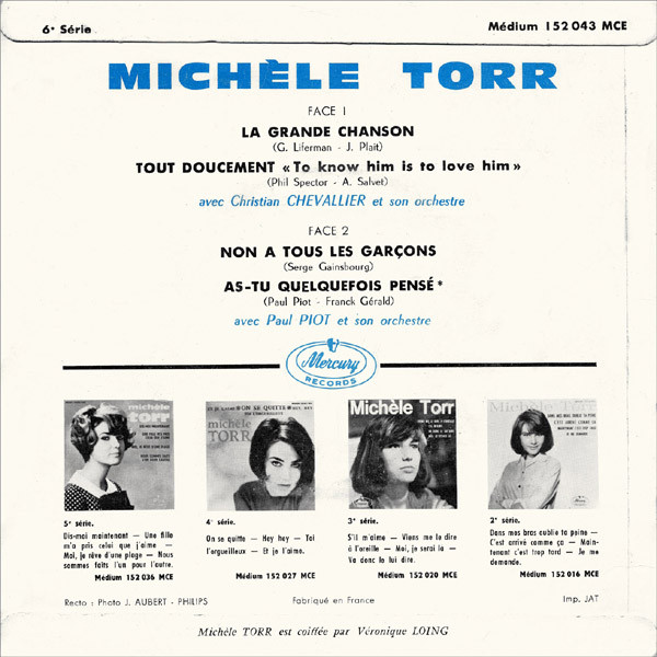 Michèle Torr - La Grande Chanson | Mercury (152 043 MCE) - 2