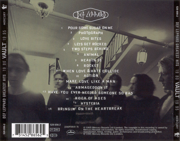 Def Leppard - Vault (Def Leppard Greatest Hits 1980-1995) | Mercury (528 656-2) - 2 Def Leppard - Vault (Def Leppard Greatest Hits 1980-1995) | Mercury (528 656-2) - 2