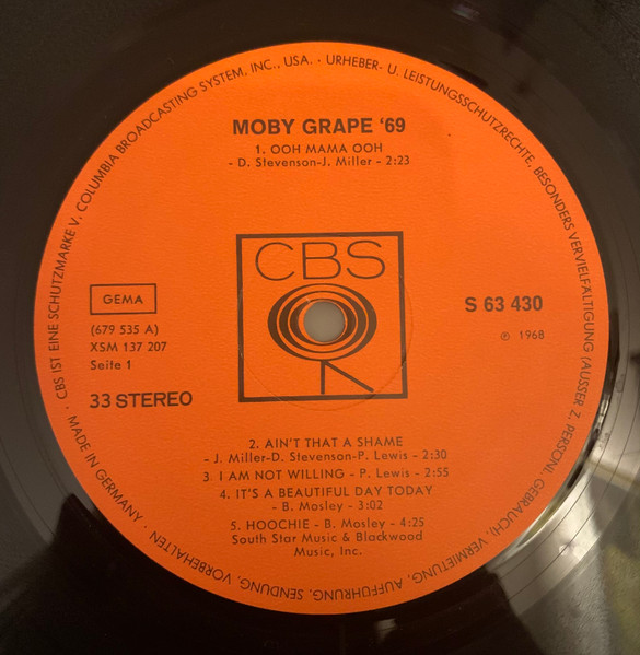 Moby Grape - Moby Grape '69 | CBS (S 63 430) - 3 Moby Grape - Moby Grape '69 | CBS (S 63 430) - 3