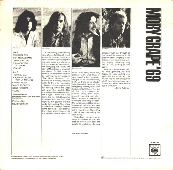 Moby Grape - Moby Grape '69 | CBS (S 63 430) - 2 Moby Grape - Moby Grape '69 | CBS (S 63 430) - 2