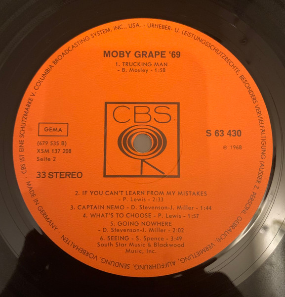 Moby Grape - Moby Grape '69 | CBS (S 63 430) - 4 Moby Grape - Moby Grape '69 | CBS (S 63 430) - 4