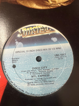 MTL Express - Disco City / Dance All Night | Unidisc (UNI-1017) - main