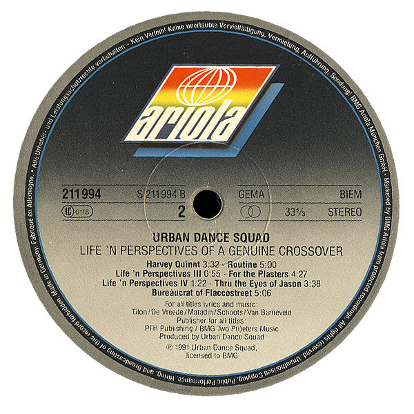 Urban Dance Squad - Life 'N Perspectives Of A Genuine Crossover | Ariola (211.994) - 4
