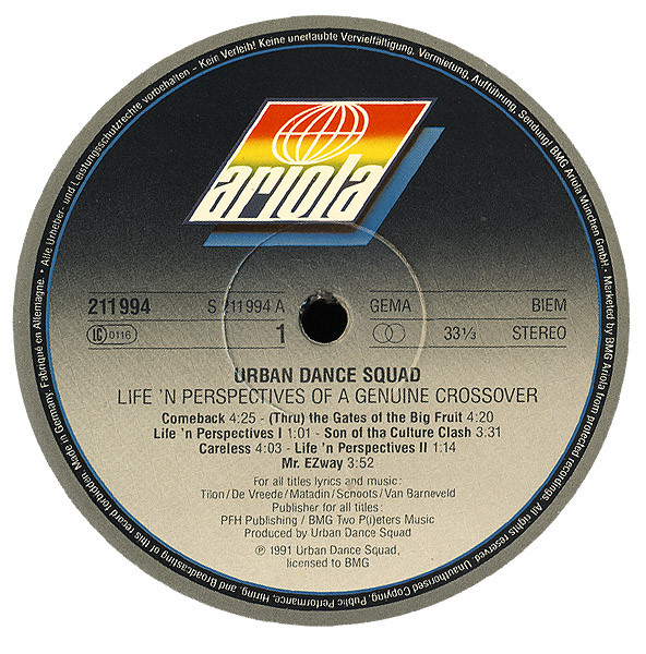 Urban Dance Squad - Life 'N Perspectives Of A Genuine Crossover | Ariola (211.994) - 3