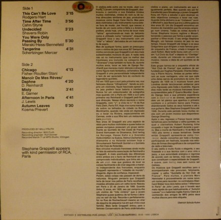 Stéphane Grappelli - Afternoon In Paris | MPS Records (MPS 15303) - main