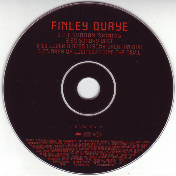 Finley Quaye - Sunday Shining | Epic (664455 2) - 3