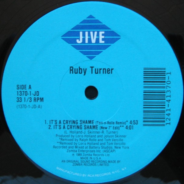 Ruby Turner - It's A Crying Shame | Jive (1370-1-JD) - 3