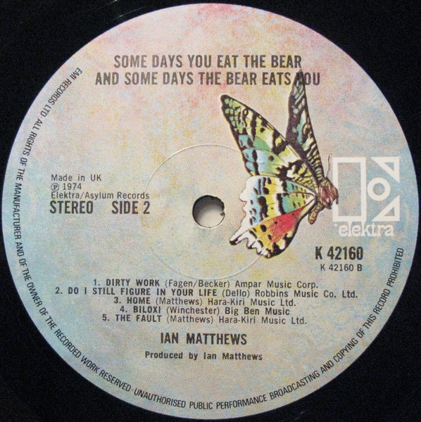 Iain Matthews - Some Days You Eat The Bear And Some Days The Bear Eats You | Elektra (K42160) - 4