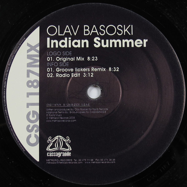 Olav Basoski - Indian Summer | Cassagrande (CSG-1187MX) - main