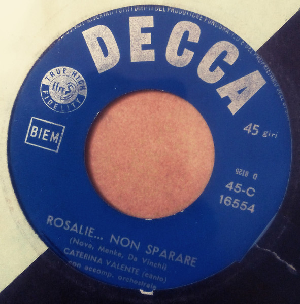 Caterina Valente - Oh Darling | Decca (45-C 16554) - 3