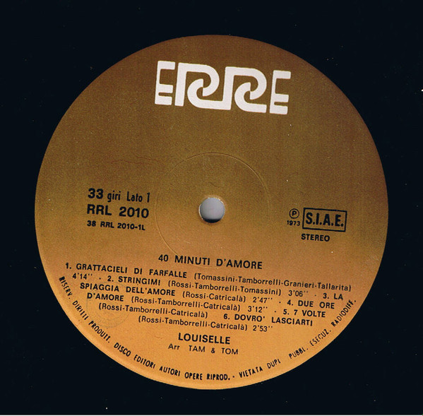 Louiselle - 40 Minuti D'Amore | Erre Records (RRL 2010) - 4
