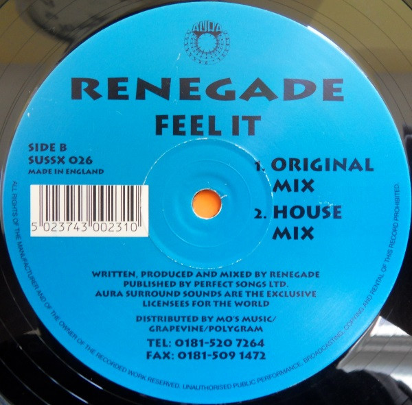 Renegade - Feel It | Aura Surround Sounds (SUSSX 026) - 3