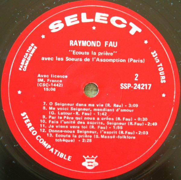 Raymond Fau - Écoute La Prière | Select (SSP-24.217) - 4 Raymond Fau - Écoute La Prière | Select (SSP-24.217) - 4