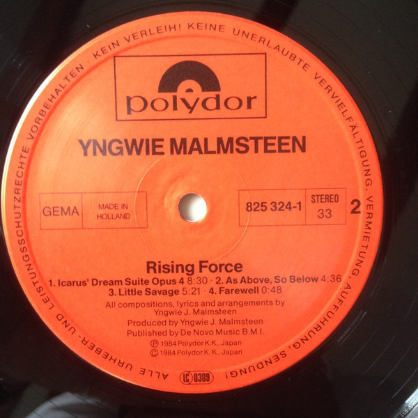 Yngwie Malmsteen - Rising Force | Polydor (825 324-1Y) - 4 Yngwie Malmsteen - Rising Force | Polydor (825 324-1Y) - 4