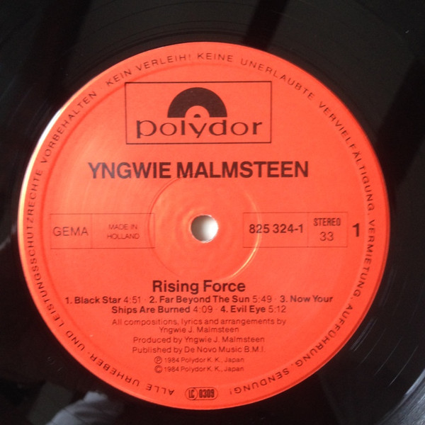 Yngwie Malmsteen - Rising Force | Polydor (825 324-1Y) - 3 Yngwie Malmsteen - Rising Force | Polydor (825 324-1Y) - 3