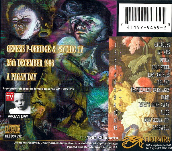 Genesis P-Orridge & Psychic TV - Pagan Day CD | Cleopatra (CLEO94692) - 3