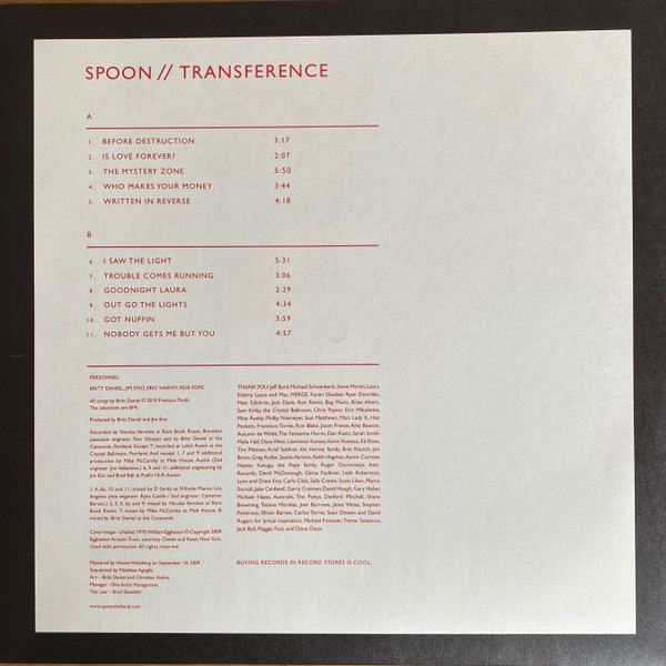 Spoon - Transference | Matador (OLE-1496-LP) - 3 Spoon - Transference | Matador (OLE-1496-LP) - 3