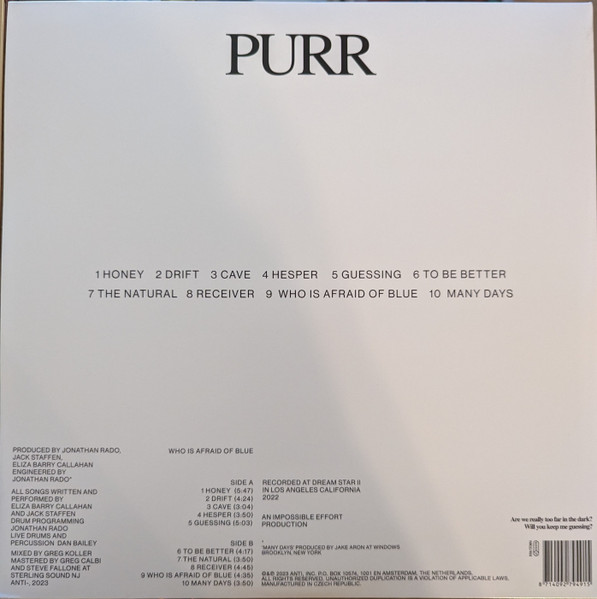 Purr - Who is Afraid of Blue? | Anti- (7949-1) - 3