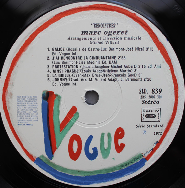 Marc Ogeret - Rencontres | Disques Vogue (SLD. 839) - 4