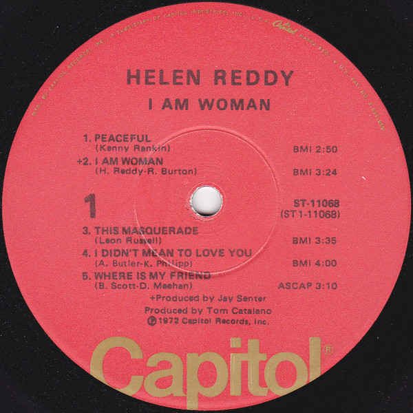 Helen Reddy - I Am Woman | Capitol Records (ST-11068) - 4 Helen Reddy - I Am Woman | Capitol Records (ST-11068) - 4